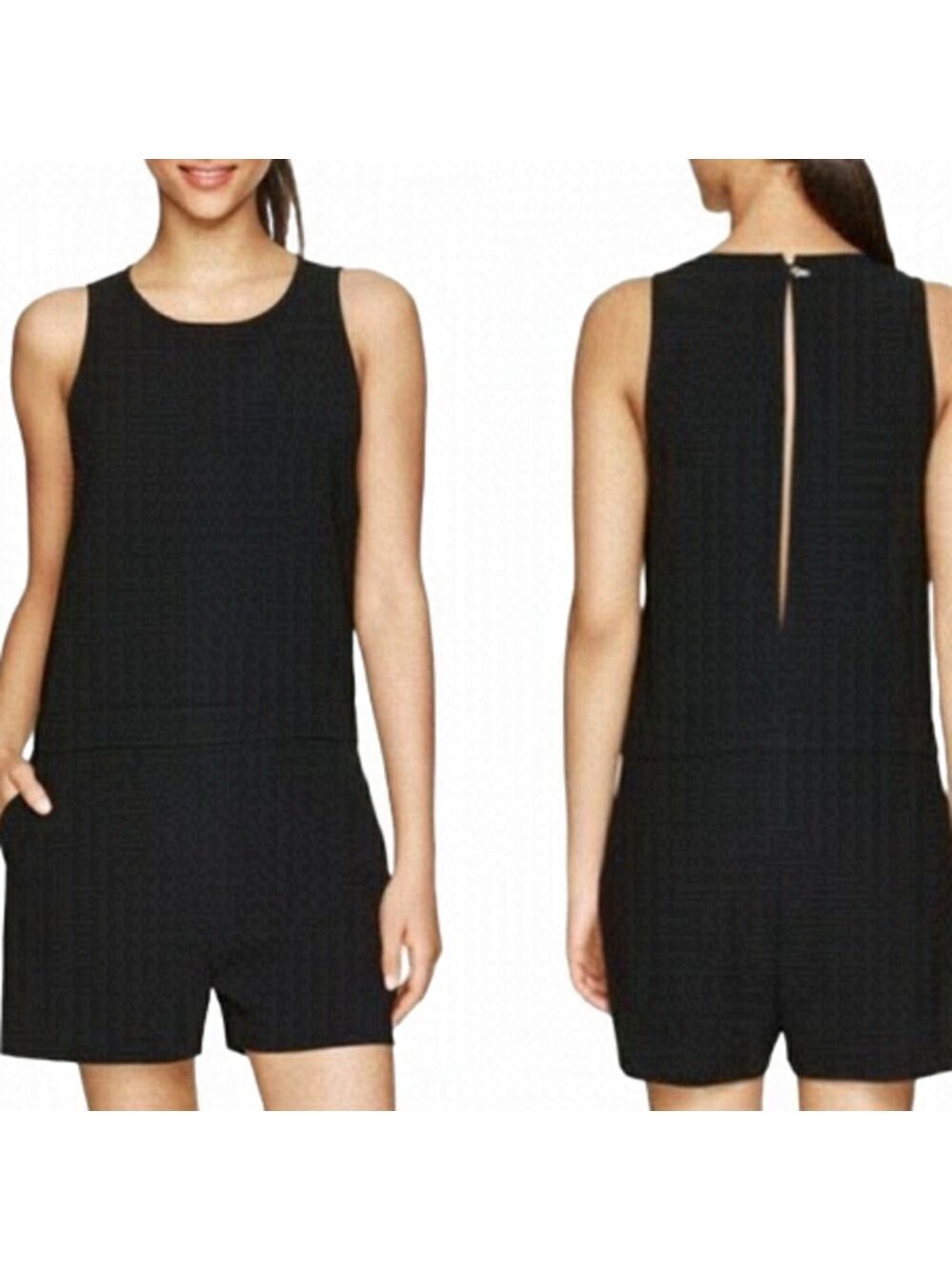 ARITZIA Babaton Ozzy Black Crepe Romper w/ Side Pockets